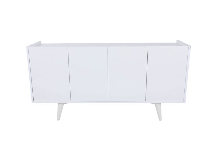 Hanah Home Consola Moderna Blanca 150x76x40 cm, Tablero de Partículas Melamina, Estilo Sofisticado y Funcional